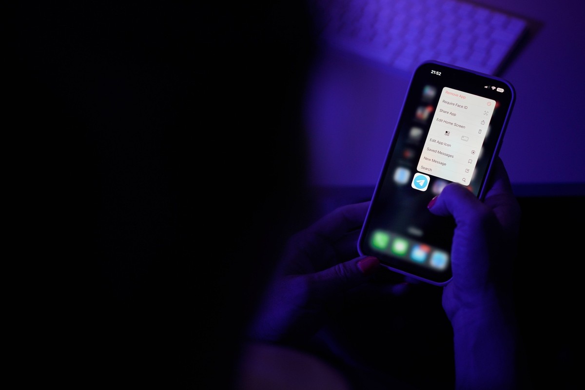 Telegram Durov Arrest The Telegram messaging app is seen on an iPhone in this illustration taken on 25 August, 2024 in Warsaw, Poland. Telegram founder and CEO Pavel Durov was arrested in Paris on cha ...