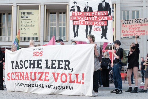 Auch Mitglieder des Studierendenverbandes der Linken beteiligen sich an den Demonstrationen in Leipzig.