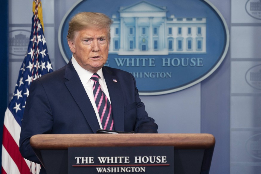 April 24, 2020, Washington, District of Columbia, USA: United States President Donald Trump participates in a news briefing with members of the Coronavirus Task Force at the White House in Washington, ...