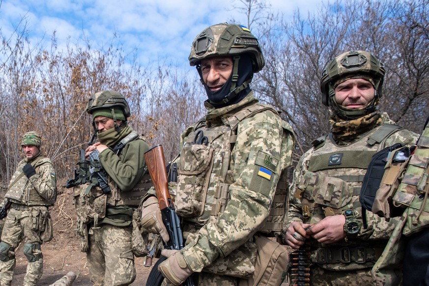 March 20, 2025, London, Donbas, Ukraine: Soldiers from the Special Purpose Battalion Shkval, part of Ukraine