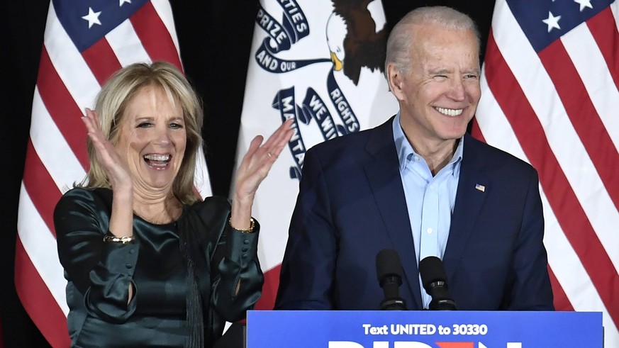 Jill und Joe Biden feiern den Wahlsieg des Demokraten.