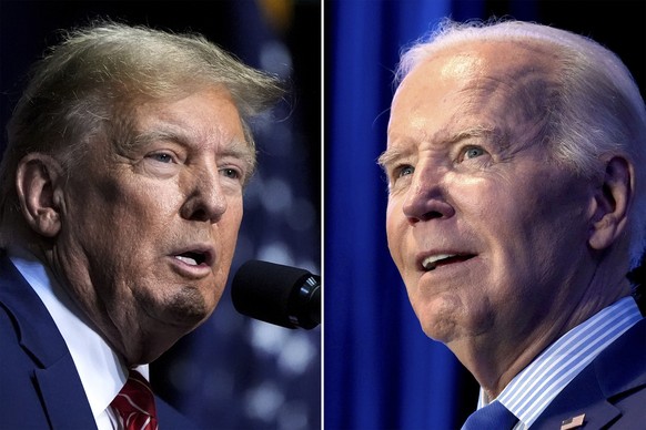 FILE - This combo image shows Republican presidential candidate former President Donald Trump, left, March 9, 2024 and President Joe Biden, right, Jan. 27, 2024. It hasn’t happened in almost anyone’s  ...