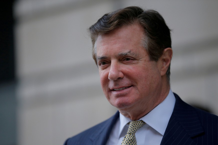 FILE PHOTO Paul Manafort, former campaign manager for U.S. President Donald Trump, departs after a hearing at U.S. District Court in Washington, DC, U.S., April 19, 2018. REUTERS/Brian Snyder/File Pho ...