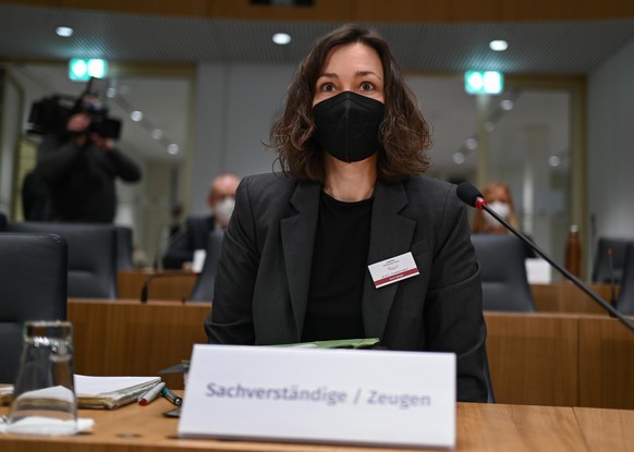 Anne Spiegel bei der Anhörung des Untersuchungsausschusses.