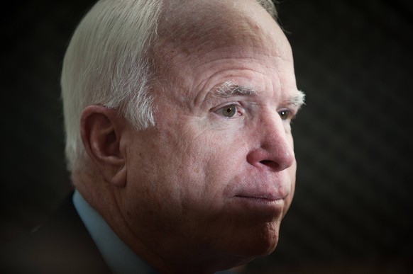 Feb. 19, 2013 - Green Valley, Arizona, U.S - Sen. JOHN McCAIN (R-Ariz.) held a townhall in Green Valley, Ariz.; a retirement community approximately 40 miles south of Tucson. McCain discussed primaril ...