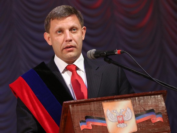 DONETSK, UKRAINE. NOVEMBER 4, 2014. Alexander Zakharchenko is officially sworn in as head of the self-proclaimed Donetsk Peoples Republic (DNR), during an inauguration ceremony at Donetsk Music and D ...