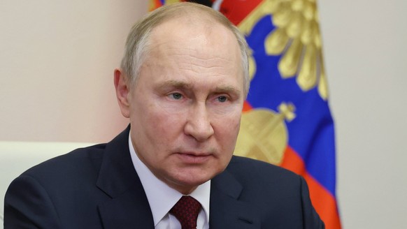 Russia Putin Prosecutor Day 8353072 12.01.2023 Russian President Vladimir Putin congratulates prosecutors on Prosecutors Day via a video link at Novo-Ogarevo residence, outside Moscow, Russia. Mikhail ...