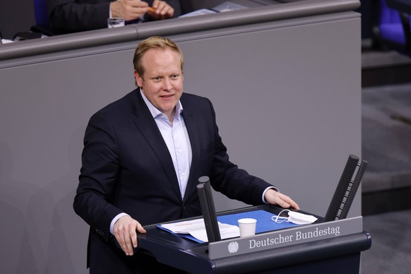 Tilman Kuban in der 9. Sitzung des Deutschen Bundestages im Reichstagsgeb�ude. Berlin, 16.12.2021 *** Tilman Kuban at the 9 session of the German Bundestag in the Reichstag building Berlin, 16 12 2021 ...