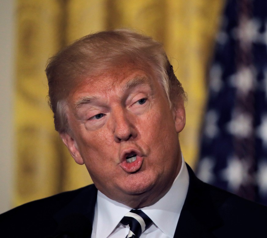 U.S. President Donald Trump attends the National Teacher of the Year awards ceremony at the East Room of the White House in Washington, U.S., May 2, 2018. REUTERS/Carlos Barria