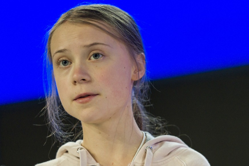 ARCHIV - 21.01.2020, Schweiz, Davos: Greta Thunberg, Umweltaktivistin und Sch