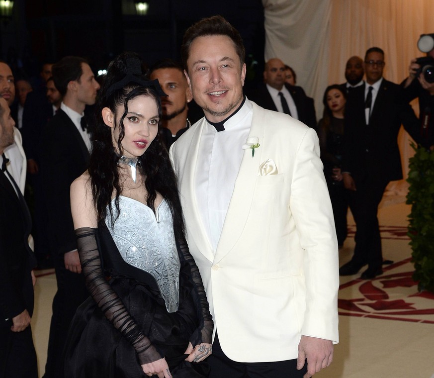 May 7, 2018 - New York, New York, United States - Elon Musk and Grimes arriving at Heavenly Bodies: Fashion &amp; The Catholic Imagination Costume Institute Gala at the Metropolitan Museum of Art on M ...