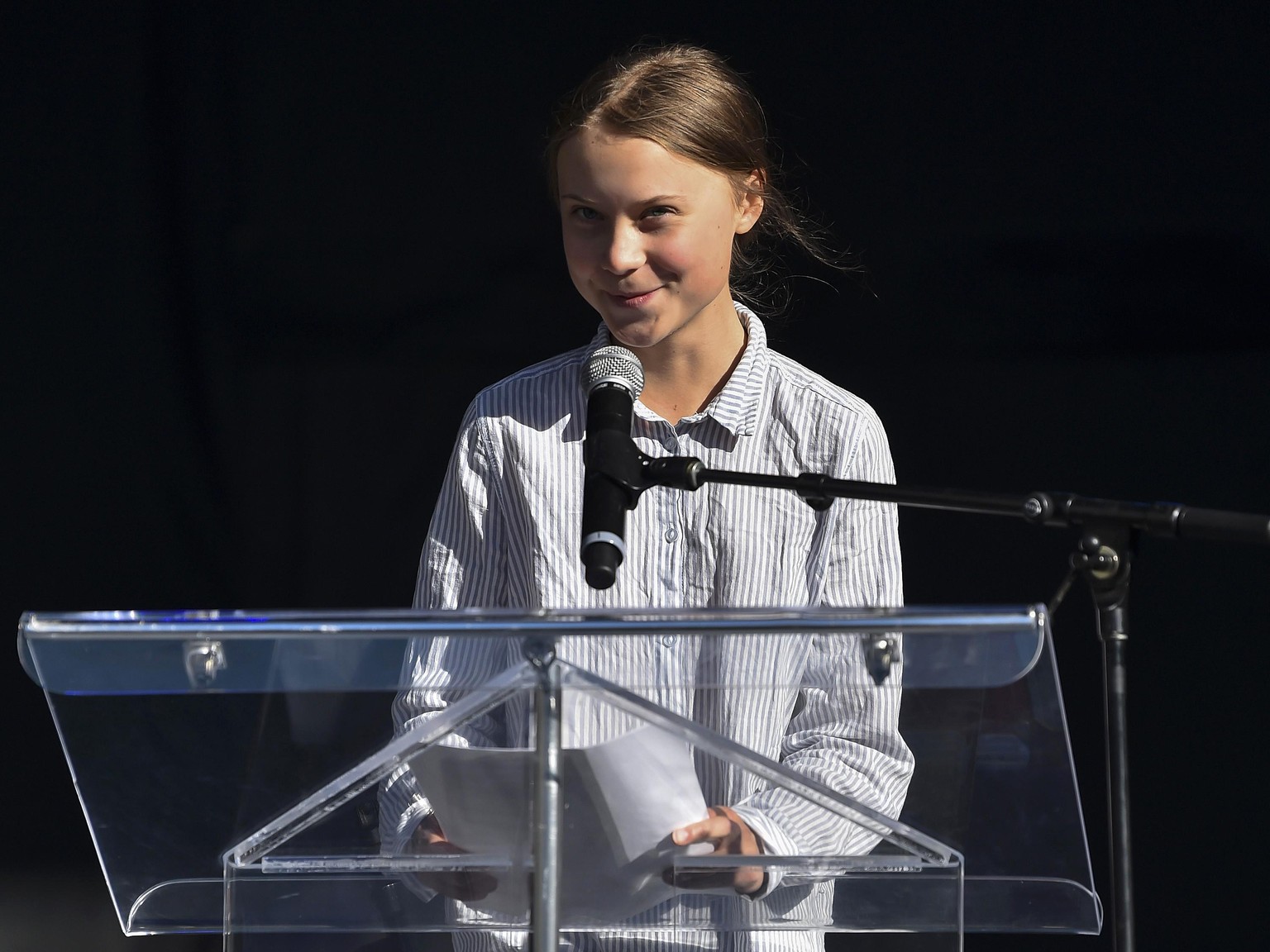 Greta Thunberg bei einem Auftritt in Kanada. (Archivbild)