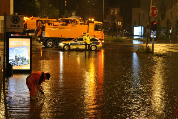 In Aachen bildete sich Hochwasser.