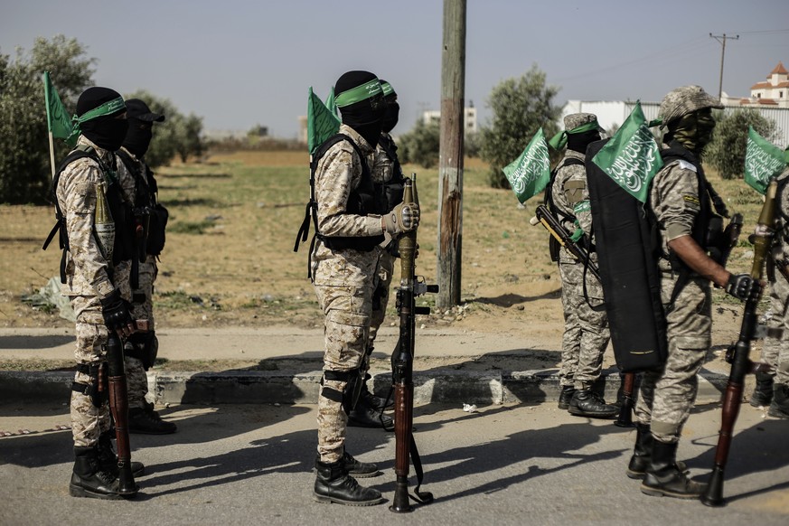 Kämpfer der al-Qassam-Brigaden, des bewaffneten Arms der Hamas.