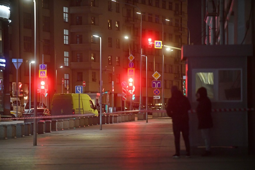 Die FSB-Zentrale in Moskau am Donnerstagabend.