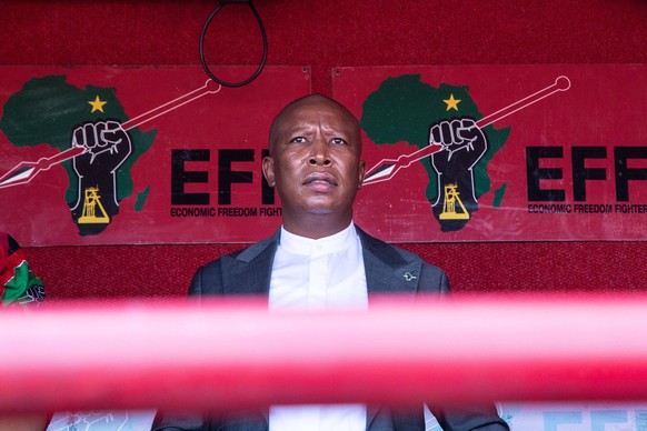 October 13, 2020, South Africa: Julius Malema seen outside the Randburg magistrates court. .Economic Freedom Fighters EFF leader Julius Malema and the partys MP Mbuyiseni Ndlozi appeared in court to a ...