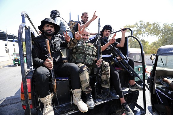 Kämpfer der schiitischen Miliz "Friedenskompanie" legen sich immer wieder mit irakischen Sicherheitskräften an.