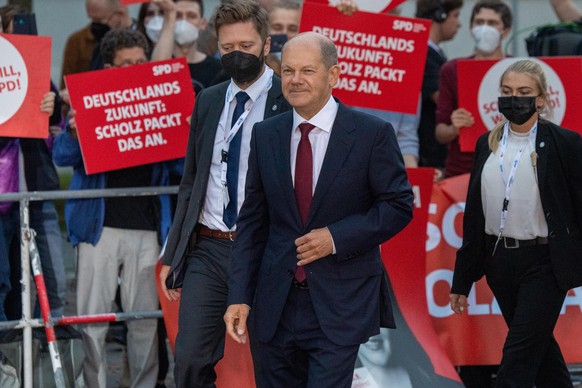 Laut aktuellen Umfragen haben Kanzlerkandidat Olaf Scholz und seine SPD Oberwasser.