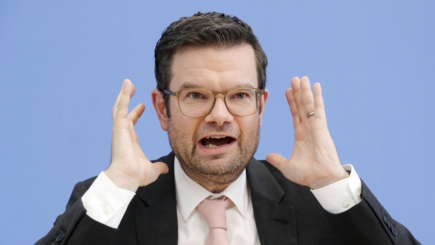 Marco Buschmann bei der Bundespressekonferenz zum neuen Infektionsschutzgesetz im Haus der Bundespressekonferenz. Berlin, 24.08.2022 *** Marco Buschmann at the Federal Press Conference on the new Infe ...