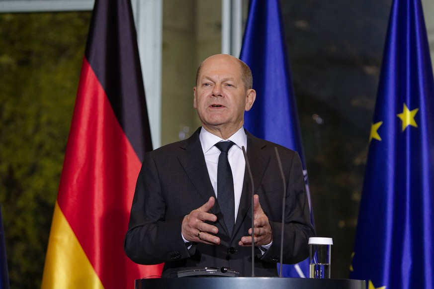 Olaf Scholz trifft Jens Stoltenberg 2022-12-01, Deutschland, Berlin - Gemeinsame Pressekonferenz von Bundeskanzler Olaf Scholz SPD und dem NATO-Generalsekret