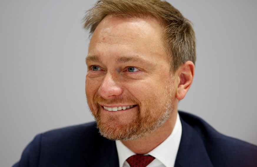 Leader of the Free Democratic Party (FDP) Christian Lindner answers questions during a Reuters interview in Berlin, Germany, February 11, 2019. REUTERS/Joachim Herrmann