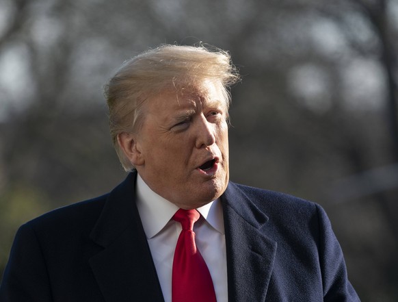 United States President Donald J. Trump speaks to the media upon his return to the White House in Washington, DC after a day trip to Camp David on Sunday, January 6, 2019. PUBLICATIONxINxGERxSUIxAUTxO ...