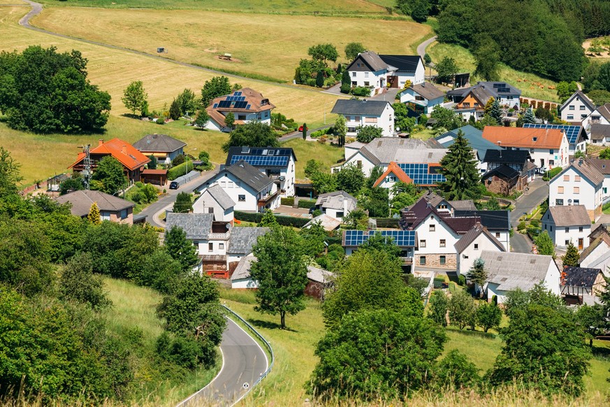 View Of Small Picturesque Village In Germany, Europe