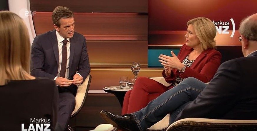 Landwirtschaftsministerin Julia Klöckner (CDU) am Dienstagabend bei "Markus Lanz" im ZDF.