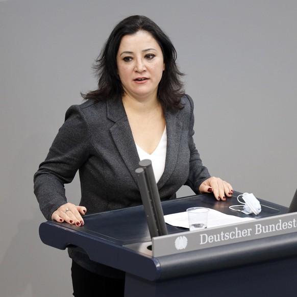 Gökay Akbulut in der 218. Sitzung des Deutschen Bundestages im Reichstagsgebäude. Berlin, 25.03.2021