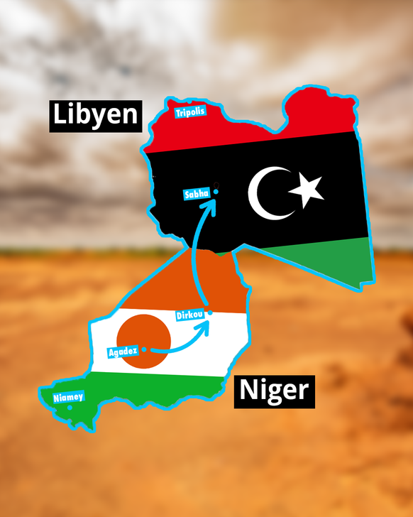 Von Agadez in Niger geht es mit dem Konvoi Richtung Libyen.