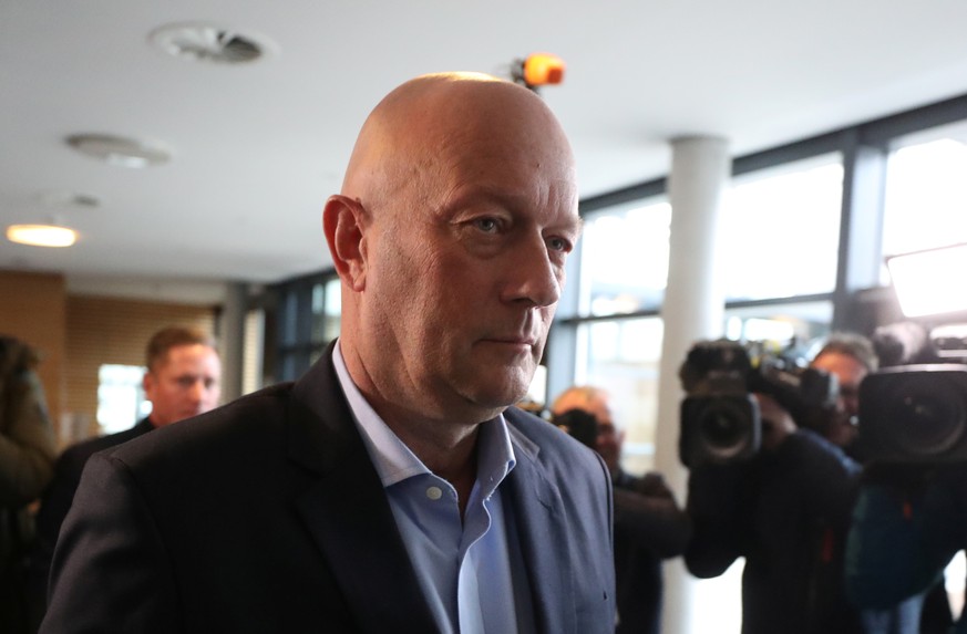 The new Thuringia State Premier Minister Thomas Kemmerich of Free Democratic Party (FDP) arrives for a meeting at the federal parliament in Erfurt, Germany February 7, 2020. REUTERS/Wolfgang Rattay