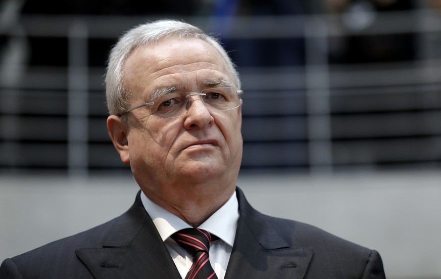 FILE - In this Jan. 19, 2017 file photo Martin Winterkorn, former CEO of the German car manufacturer &#039;Volkswagen&#039;, arrives for a questioning at an investigation committee of the German feder ...