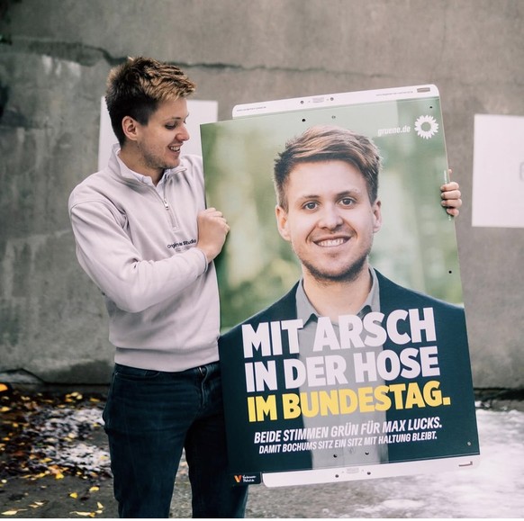 So sah sein Wahlplakat für seinen Wahlkreis Bochum aus.