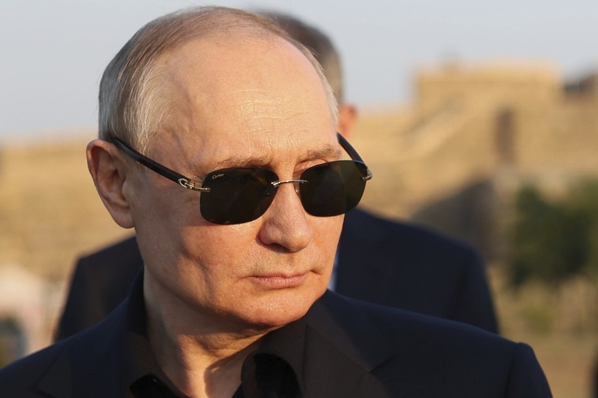 FILE - Russian President Vladimir Putin visits the Naryn-Kala fortress in Derbent during his working visit to Dagestan Republic, Russia, Wednesday, June 28, 2023. After a chaotic and stumbling respons ...