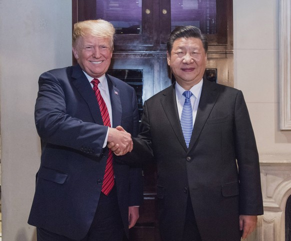 (181201) -- BUENOS AIRES, Dec. 1, 2018 -- Chinese President Xi Jinping (R) meets with his U.S. counterpart Donald Trump in Buenos Aires, Argentina, Dec. 1, 2018. President Xi attended a working dinner ...
