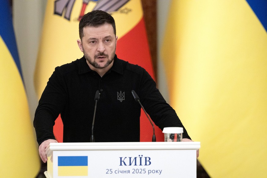 25.01.2025, Ukraine, Kiew: Der Pr