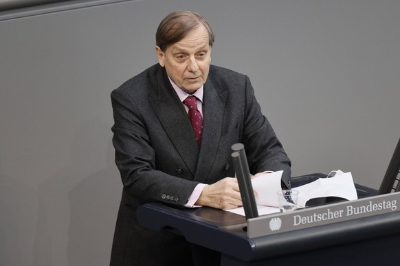 Michael von Abercron in der 218. Sitzung des Deutschen Bundestages im Reichstagsgebäude. Berlin, 25.03.2021 *** Michael von Abercron in the 218 session of the German Bundestag in the Reichstag buildin ...