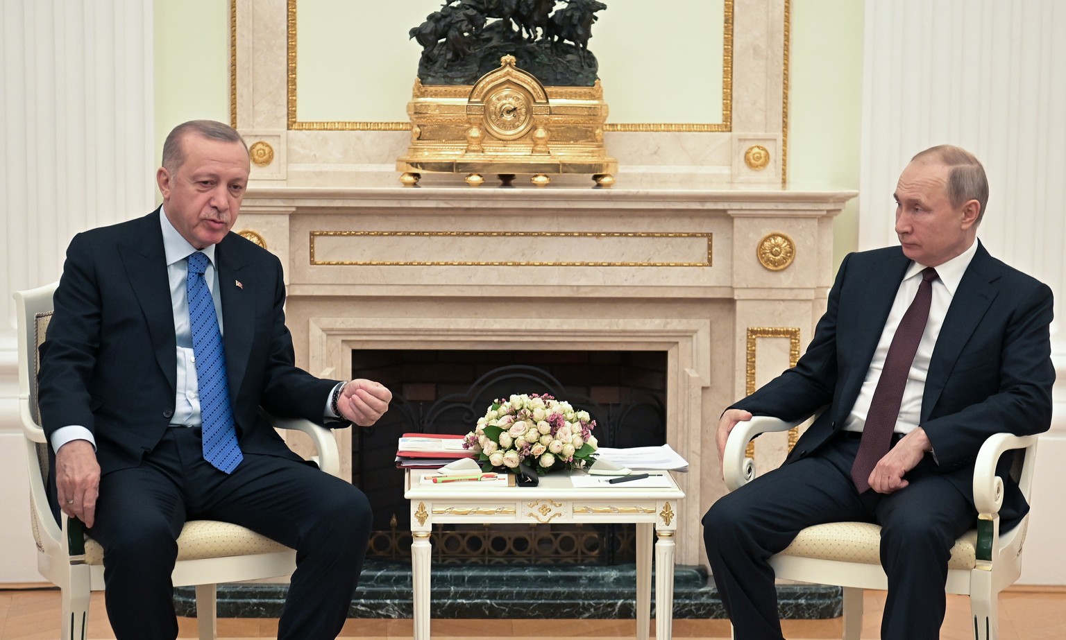 Der türkische Präsident Erdogan und Kremlchef Putin berieten am Donnerstag über die Lage in Syrien.