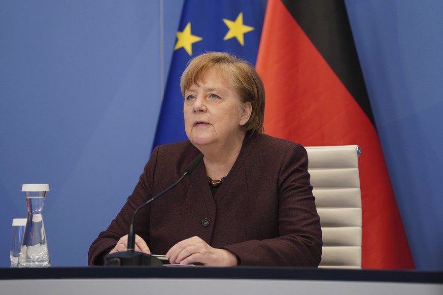 Angela Merkel bei ihrer Rede beim Wirtschaftsforum in Davos. 
