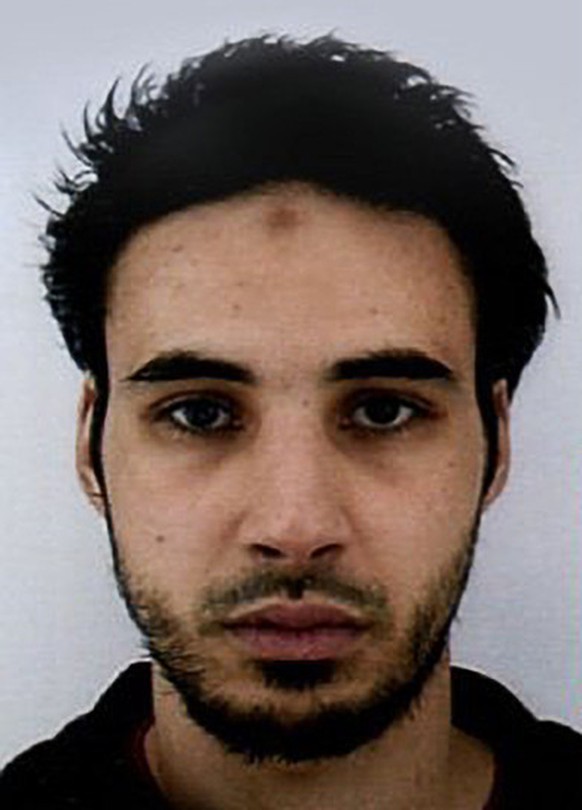 This handout picture released by French Police on December 12, 2018 in a call for witnesses to come forward, shows a man identified as Cherif Chekatt suspected of being the gunman involved in the Stra ...