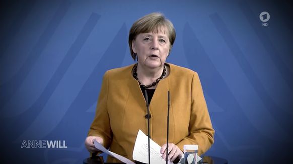Bundeskanzlerin Merkel bei ihrer öffentlichen Entschuldigung. 