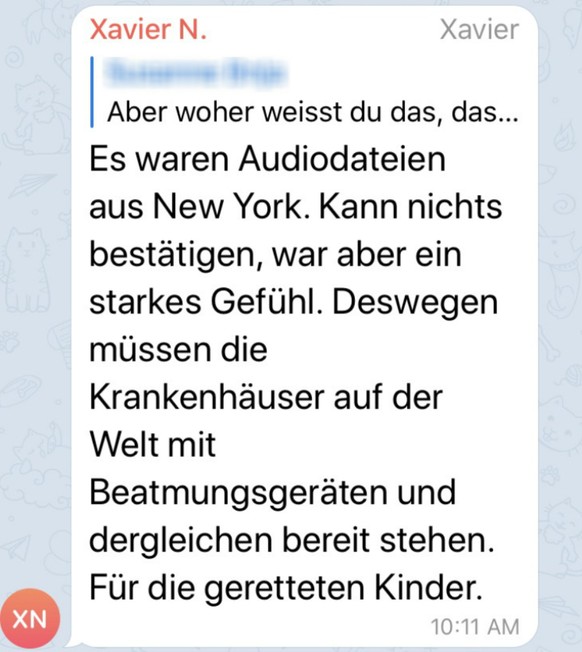 Xavier Naidoo: Er erklärt seinen Gefühlsausbruch mit der Information, dass die Beatmungsgeräte in Krankenhäusern weltweit für gerettete Kinder bereitstehen sollen.