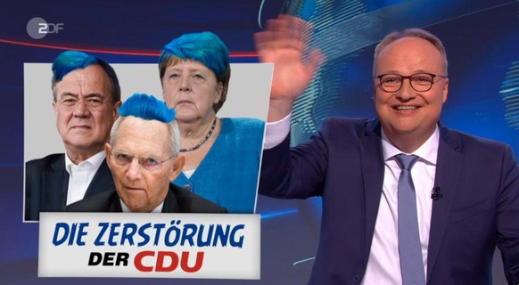 An der CDU ließ Oliver Welke kein gutes Haar. Es laufe bereits vor der Wahl das "Blame-Game" mit der Frage: Wer ist schuld?