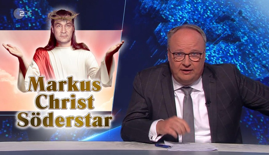 Markus Söder, der Erlöser: Oliver Welke knöpfte sich in der "Heute-Show" den CSU-Chef vor.