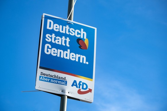 Wahlplakate Wahlplakat der AfD zur Bundestagswahl im September 2021, 25.08.2021, Offenbach am Main Hessen Deutschland *** election posters election poster of the AfD for the federal election in Septem ...