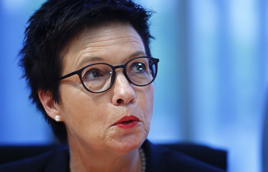 A head of the Office for Migrants and Refugees (BAMF) Jutta Cordt attends a special meeting of the Bundestag internal affairs committee in Berlin, Germany May 29, 2018. REUTERS/Hannibal Hanschke