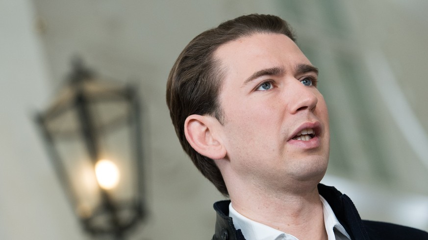 Wien 08.11.2019, Prinz Eugen Winterpalais, Wien, AUT, OeVP, Sondierungsgespraeche mit den Gruenen anlaesslich der Nationalratswahl 2019. im Bild OeVP-Chef Sebastian Kurz // during an exploratory talk  ...