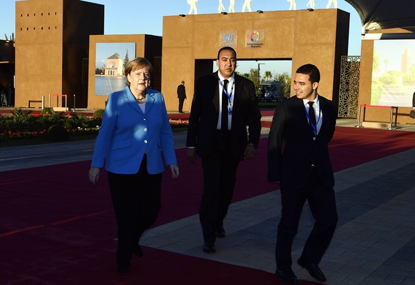 Chancellor of Germany Angela Merkel pictured during the global compact on migration conference, organised by the United Nations (UN), in Marrakesh, Morocco, Monday 10 December 2018. The Compact is the ...