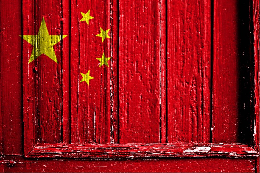 flag flag of China painted on wooden frame PUBLICATIONxINxGERxSUIxAUTxONLY Copyright: xdanielox 9556340