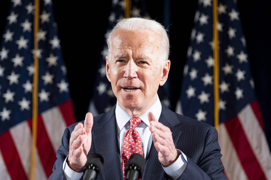 March 17, 2020, FILE PHOTO: Former Vice President Joe Biden wins primaries in Florida and Illinois on Tuesday, extending his lead over Sen. Sanders in the Democratic presidential nomination race. PICT ...